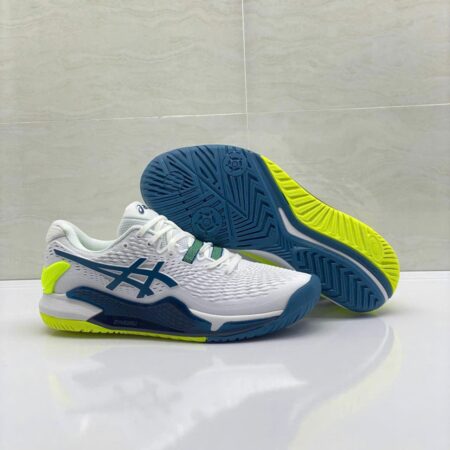 ASICS GEL RESOLUTION 9 - WHITE/RESTFUL TEAL