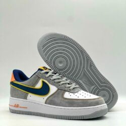 Giày NIKE AIR FORCE 1 LOW - WHITE COOL GREY NAVY BLUE ORANGE